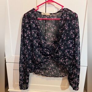 Sheer Floral Blouse